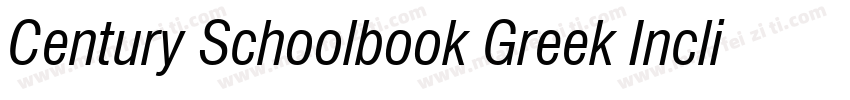 Century Schoolbook Greek Inclined BT字体转换